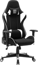 LC-Power Milo Gaming Stoel - Ergonomische Bureaustoel - Gamestoel - Verstelbaar - Hoofdkussen - Zwart met Wit