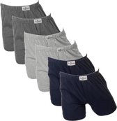 Fun2wear/Funderwear wijd | MAAT XL | 6-pack heren boxershorts | marine/grijs/antraciet