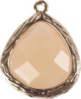 sieradenhanger 15 x 18 cm rond beige