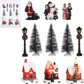 Luville - Christmas figurines 11 pieces BO - Kersthuisjes & Kerstdorpen