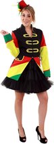 PartyXplosion - Limburg Kostuum - Majorette Jas Limburgse Harmonie Vrouw - rood,geel,groen - Maat 38 - Carnavalskleding - Verkleedkleding