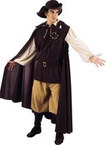 Musketier Kostuum | Avontuurlijke Struikrover 16e Eeuw | Man | Maat 56 | Carnaval kostuum | Verkleedkleding