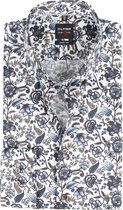 OLYMP Overhemd Lvl 5 Bloemen Bruin - maat 40