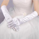 Witte Elegante lange handschoenen "Machteld"