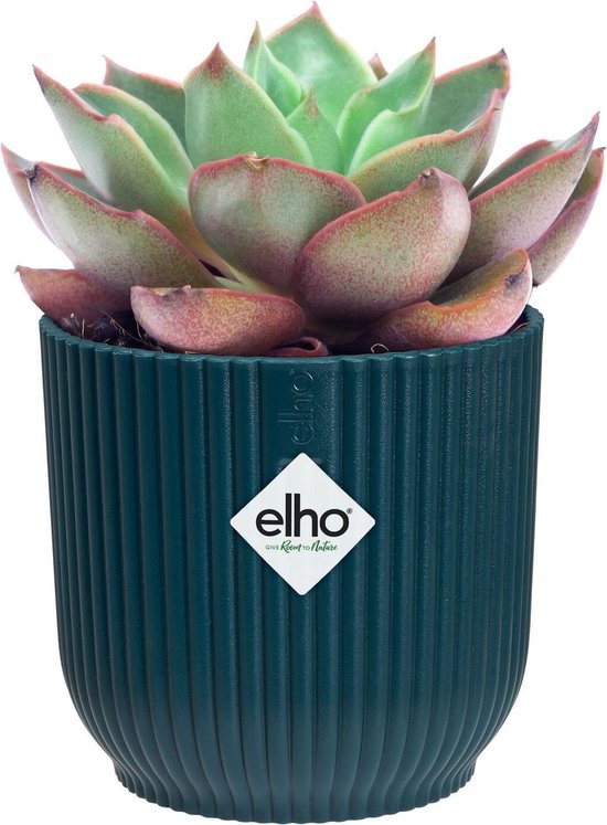 Pot De Fleurs Elho Vibes Fold Rond Mini 9 – Design Côtelé, Jaune Beurre, En Plastique Recyclé