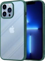 ShieldCase Metallic bumper case geschikt voor Apple iPhone 13 Pro - donkergroen - Shockcase Shockproof hoesje metalen uitstraling - Hardcase hoesje - Hard Case met stootrand hoesje met bumpers beschermhoesje