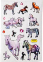 stickervel zebra's junior 13 x 9 cm folie