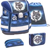 rugzakset Wolf Moon 19 liter polyester blauw 4-delig