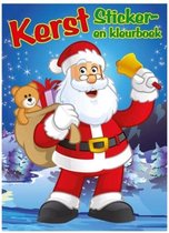 Kerst Sticker- en kleurboek - Kerstmis stickerboek - Speelboek kleuren en stickers Kerstman