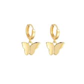 Boucles d'oreilles d'oreilles Butterfly - Argent S925 avec or 18 carats