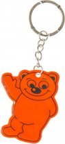 sleutelhanger beer junior 6 cm rubber oranje