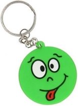 Sleutelhanger emoji groen 4,5 cm