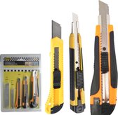 Stanley messen set - Afbreekmessen - Hobbymes - Met 20 Extra Messen - Snijmes - Uitschuifmes - 9MM - 18MM