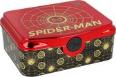 Spiderman broodtrommel - rood zwart goud - Spider-Man lunchbox