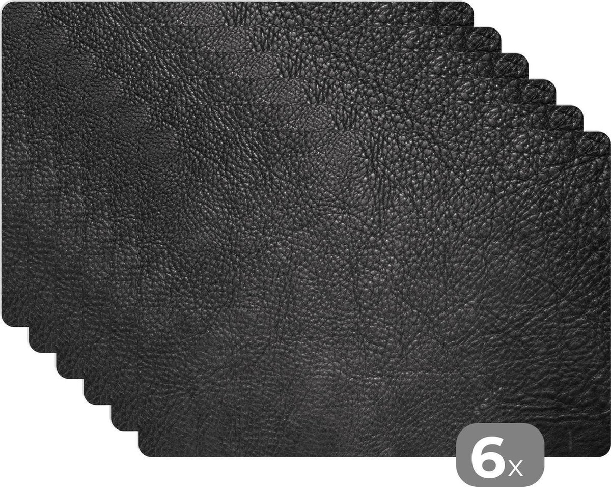 Placemats - Bruin - Lederlook - Hittebestendig - Anti-Slip - Afneembaar - 45x30 cm - [stuks}