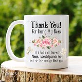Nana Mug- Customized mokken en bekers - mokken met tekst - mokken - bekers - cadeautje - cadeau voor vrouw - cadeau vor man - keramiek servies - cadeautje voor haar - cadeautje voor hem