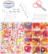 Volledig Pakket Sieraden Maken voor Kinderen-Met 700 Kralen en onderdelen