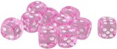 Roze Acryl Dobbelstenen - 6 Kantige Dobbelsteen (SET van 5 STUKS) - Hoge Kwaliteit - Dobbelspellen - Clever - Quixx - 16mm - Gekleurde Dobbelsteen - 6 Zijdige Dobbelsteen - D6 - St