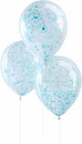 Confetti ballonnen blauw - 20 stuks - Verjaardag - Gender Reveal - babyshower - Luxe Gender Reveal