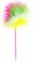 balpen pompom rainbow 20 cm roze