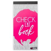 checklistbook Wknd 10 x 20 cm karton/papier wit/roze