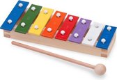 mini-metallofoon 8-toons 26 cm hout/staal 3-delig