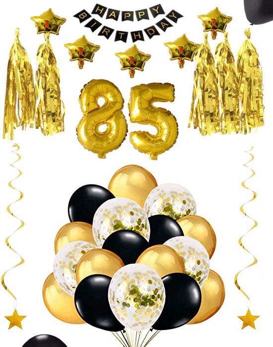85 jaar verjaardag feest pakket Versiering Ballonnen voor feest 85 jaar.  Ballonnen... | bol.com