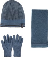 SUYUTTI Heren 3-Delig Winter Set | Muts (Beanie) met Fleecevoering - Sjaal - Handschoenen | Klassieke Elegantie-04 (K2203-02)