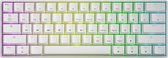 GK61 Keyboard - Qwerty - Mechanisch Gaming Toetsenbord 60% - RGB - USB Type C - Gateron Optical Blue - Witte Kleur