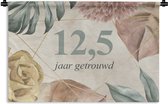 Tenture murale - Tissu mural - 12,5 ans de mariage - Citations - Anniversaire - Dictons - 90x60 cm - Tapisserie murale