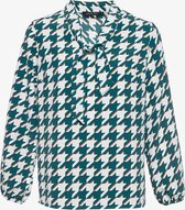 Jazlyn dames blouse met print - Wit - Maat L
