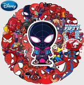 Spiderman 50 stickers/cartoon//spiderman groot en klein
