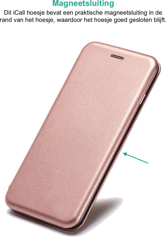 Étui pour iPhone 13 Pro - Étui portefeuille - Or rose - Avec protecteur d'écran complet et protecteur d'écran pour appareil photo