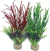 Sydeco kunststofplant Water Grass, 18 cm 2 stuks