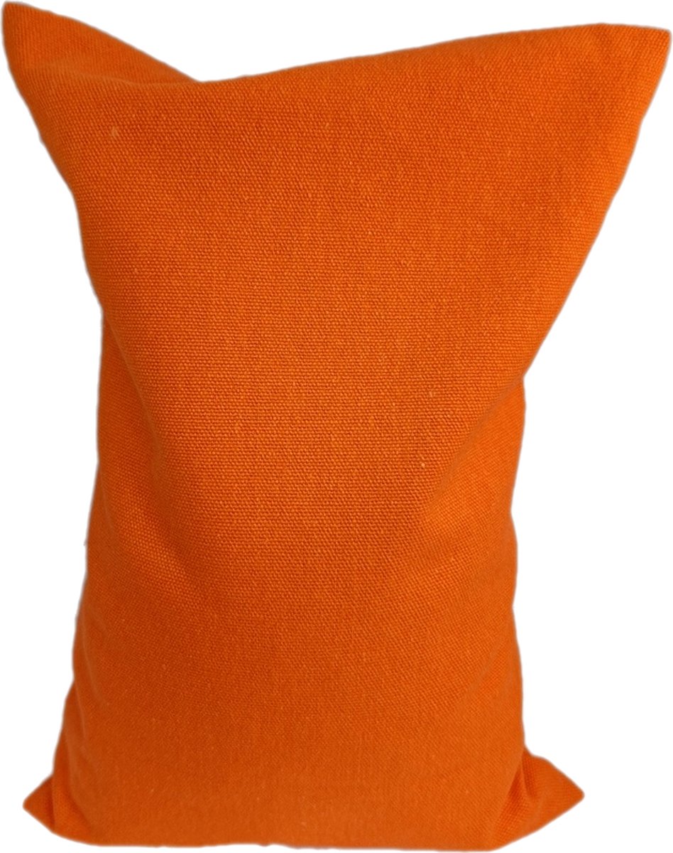 Goedkoopste Ecologisch Kersenpitkussen 30 x 20 cm (oranje), voor soepele spieren en ontspanning - Warm Oranje - wasbaar hoesje