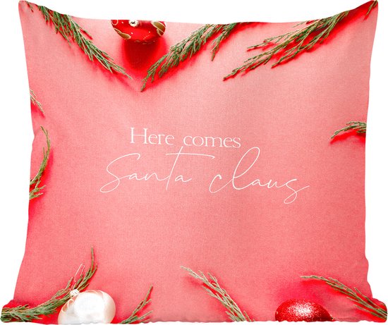 Sierkussens - Kussentjes Woonkamer - 50x50 cm - Kerst - Rood - Quote - Kerstversiering - Kerstdecoratie voor binnen - Woonkamer