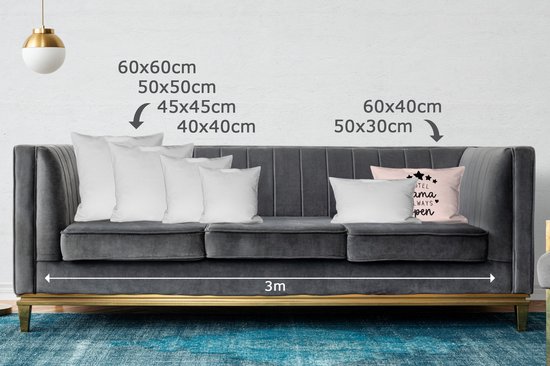 Sierkussen - Cadeau Fête Des Mères Hotel Maman Always Ouvert - Multicolore - 40 Cm X 60 Cm