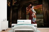 Behang - Fotobehang Geisha bij Gion in Japan - Breedte 390 cm x hoogte 260 cm