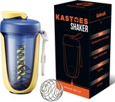 Kastoes Shakebeker met Mixer / met Bal – Proteïne Shaker – Shake Beker – Lekvrij – 500 ml – Geel