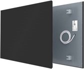 Ecaros Zwart Satijn Glas Paneel 1000 Watt 60 x 150 CM |  Infrarood verwarmingspaneel / krijtbord