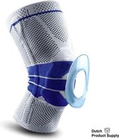 Knie Brace - Knie Ondersteuning – Grijs – L - Knie Band - Knee Sleeves – Sport support - Knie - Knie Bandage - Patella – Knee brace – Knee wraps - Knie Brace Dames - Knie Brace Heren – Unisex