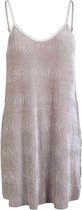 Urban Classics Korte jurk -L- Velvet Slip Beige