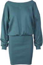 Urban Classics Korte jurk -4XL- Sweat Off Shoulder Blauw