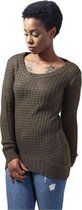 Urban Classics Sweater/trui -M- Long Wideneck Groen