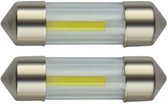 Auto LEDlamp 2 stuks | LED festoon 31mm | COB xenon wit 6500K | 12 Volt
