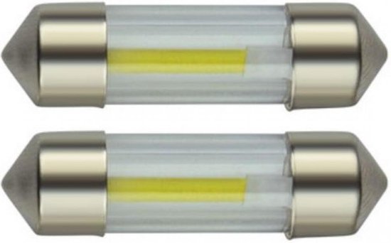 Auto LEDlamp 2 stuks | LED festoon 31mm | COB xenon wit 6500K | 12 Volt |  bol.com