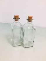 glazen fles (2 stuks)