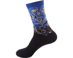 Sokken-Kunstzinnige sokken - Van Gogh - Sterrennacht Unisex Maat One size