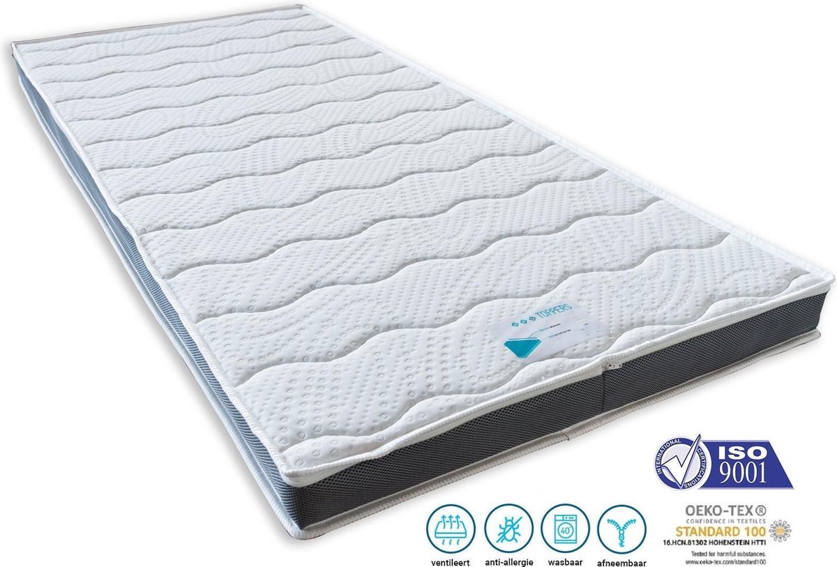 Topdek Matras - Topper Koudschuim - Topdekmatras - Air 3D - Topper -  80x200 - Koudschuim - 13 cm dik