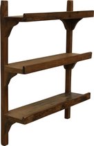 Raw Materials Factory wandrek- 3 planken - Gerecycled hout - Kruidenrek - 50x16x64 cm